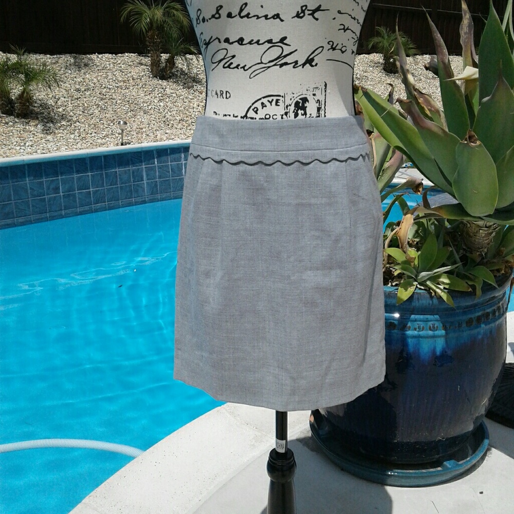 Sale today! Cute J. Crew wool grey mini skirt